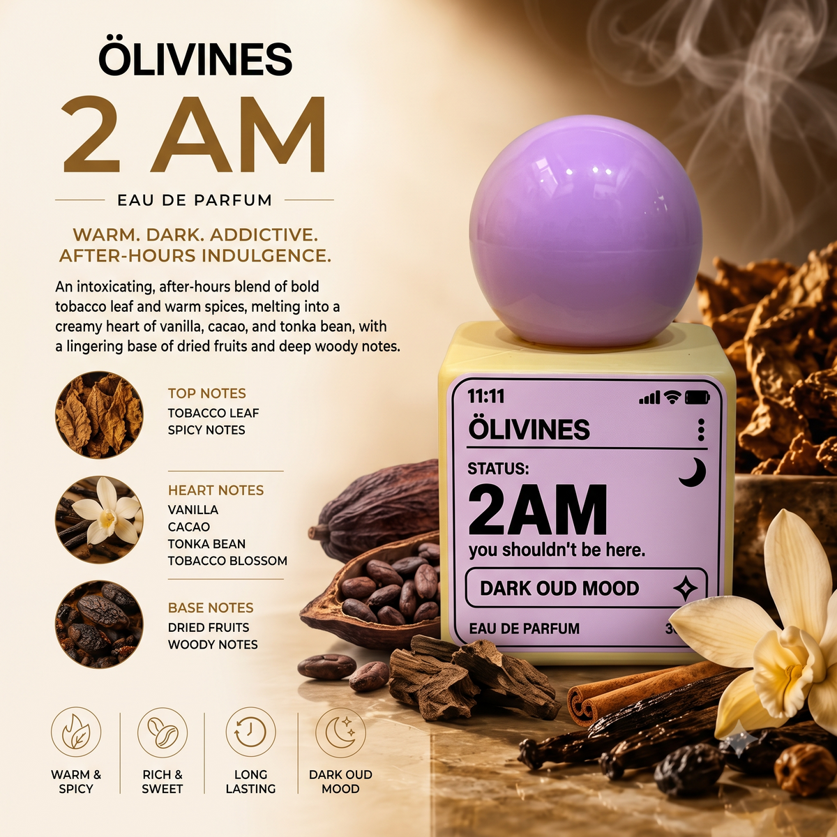 2 AM | Dark Oud Eau de Parfum – 30ml
